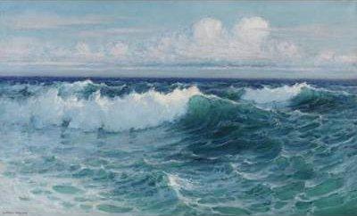 Lionel Walden Breaking Waves France oil painting art